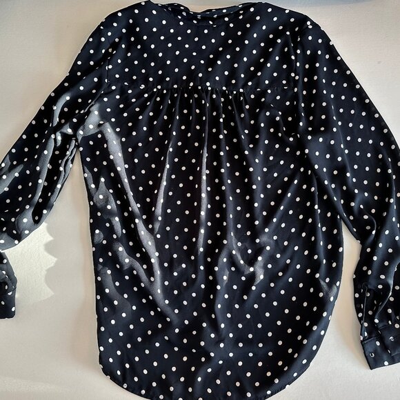 Polka Dot Collared Blouse - Picture 2 of 3